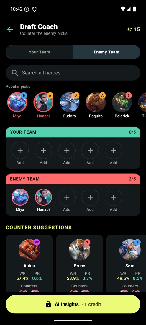 Draft Coach with enemy picks and counter suggestions