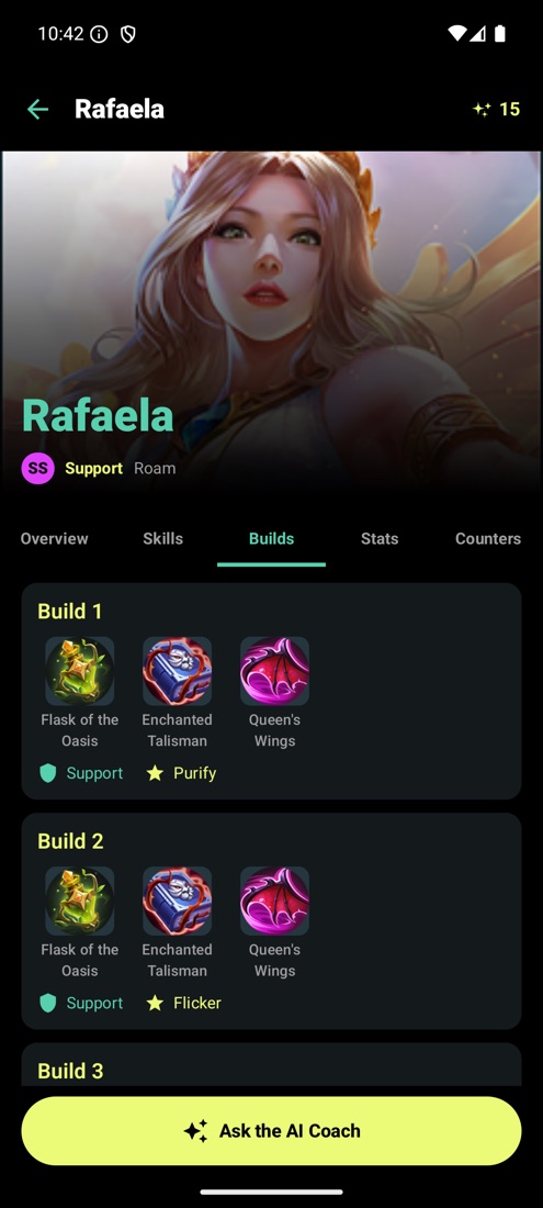Recommended builds with items, emblem and spell