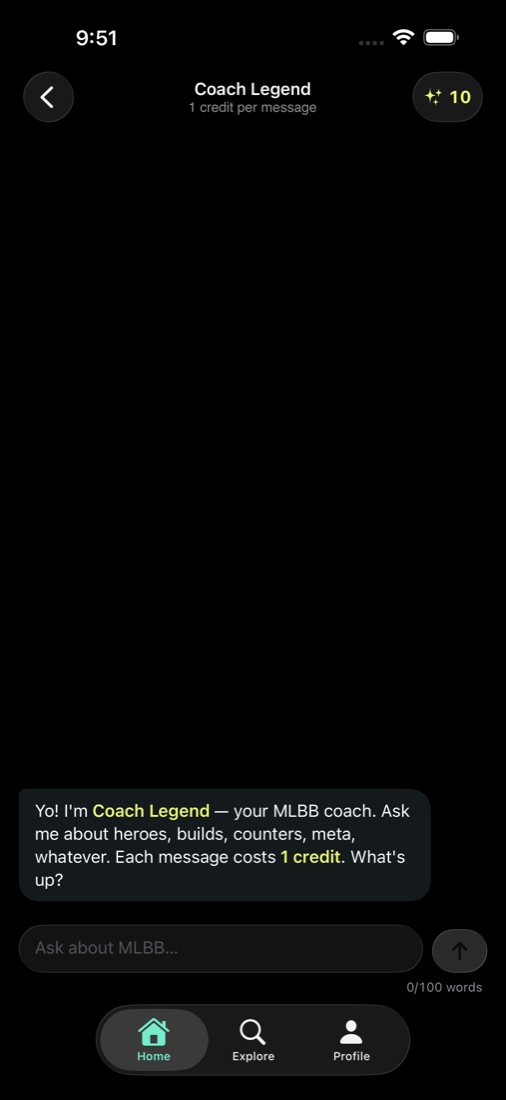 Coach Chat conversation screen